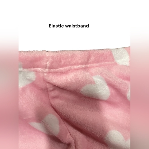 NWT Valentines Pink Plush Lounge Pants Comfy Soft Snuggly Pants Extra Large XL - Picture 10 of 15